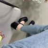 2026 Women Mary Jane Shoes Autumn Soft Leather Eelgant Dress Shoes New Ladies Casual Retro Square Toe Fashion Women's Shoes