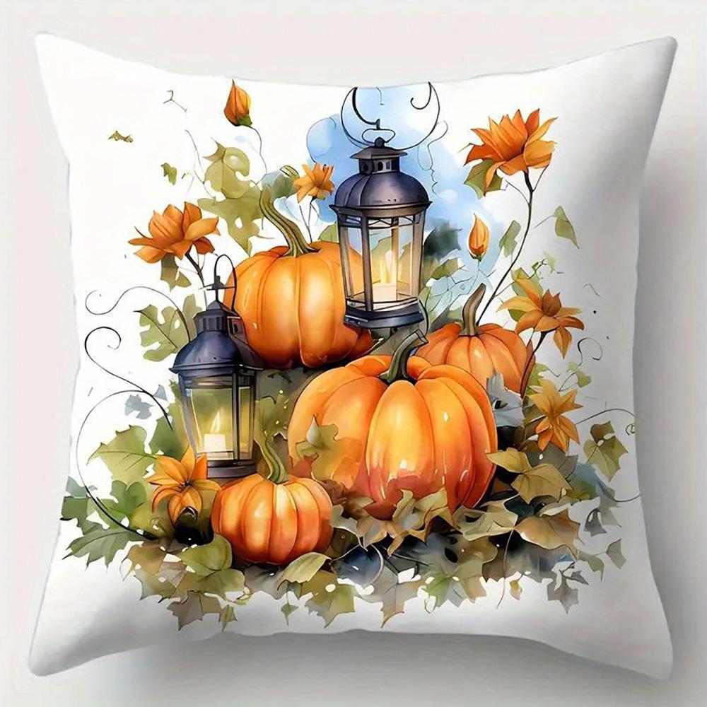 Autumn Truck & Pumpkins Pillowcasesuitable For Sofa Car Bedroom Decorative Cushion Cover Pillow Cover