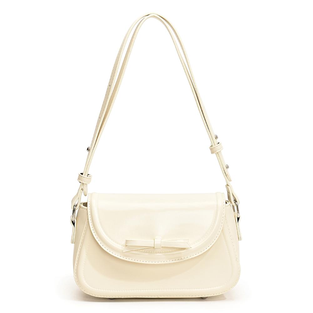 Women Small Underarm Bag Solid Color Casual Tote Handbag Girls Outdoor Daily Bag