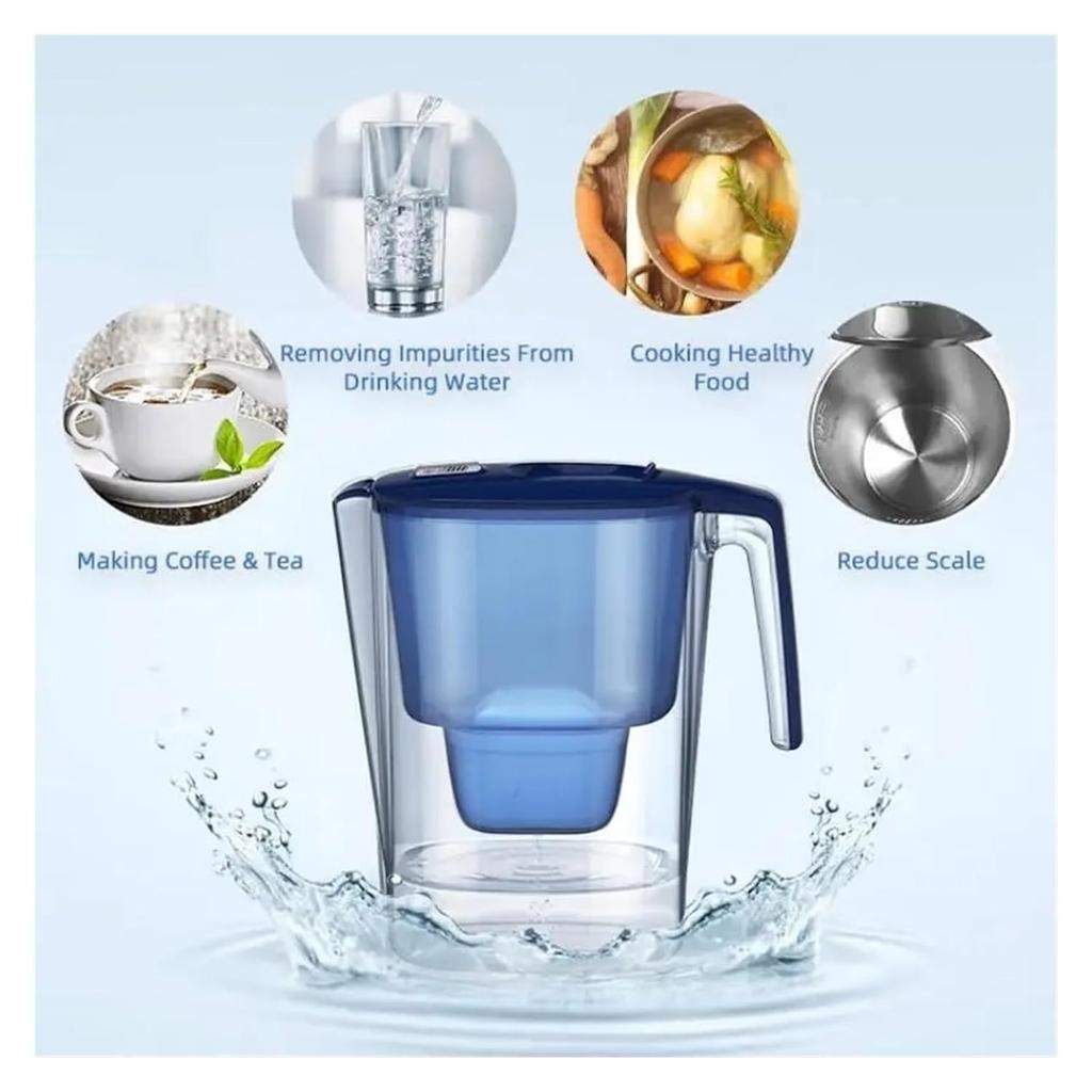 Activated Carbon Water Filter Pitcher 3.6L 1 Pot 1 Filter BPA Free Water Purifier For Kitchen Home Drinking Water Filtration