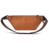Men's Black Leather Chest Bag Vintage Sling Crossbody Bag Stylish Casual Chest Pack for Daily Use