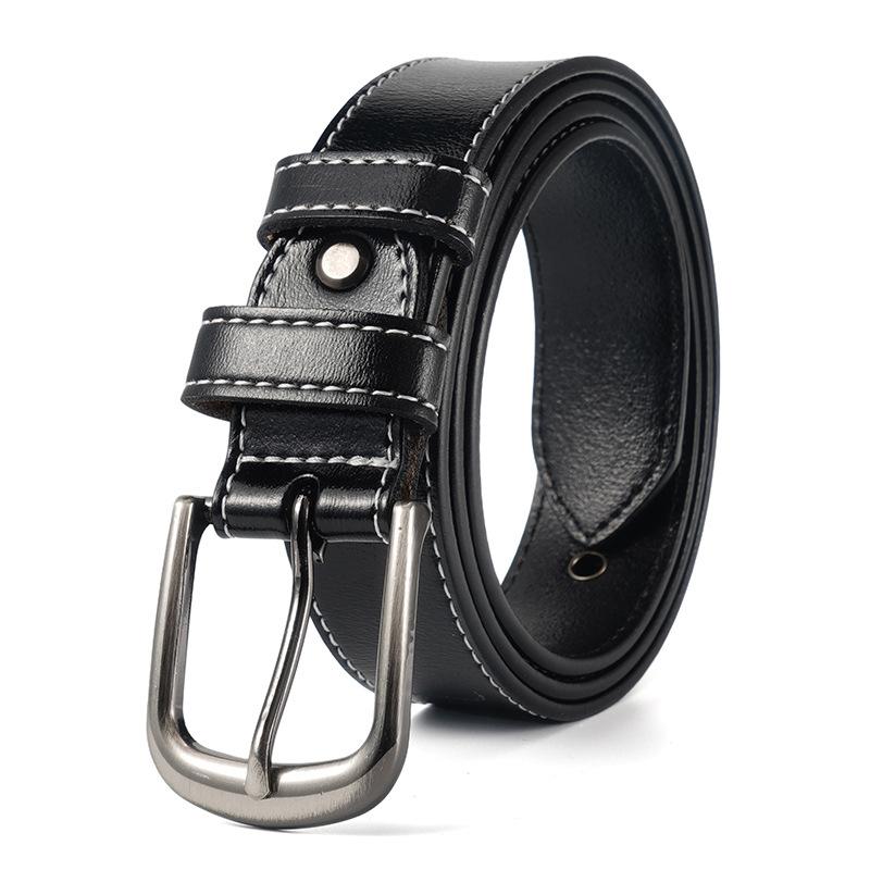 Leather Women'S Belt American Retro Fashion Jeans I Belt High Quality Corns Pin Buckle Belt Women