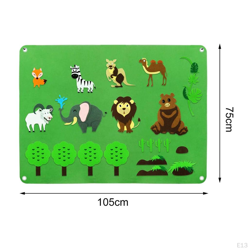 Felt Boards Wall Hanging Cartoon Pattern Story DIY Board Toy