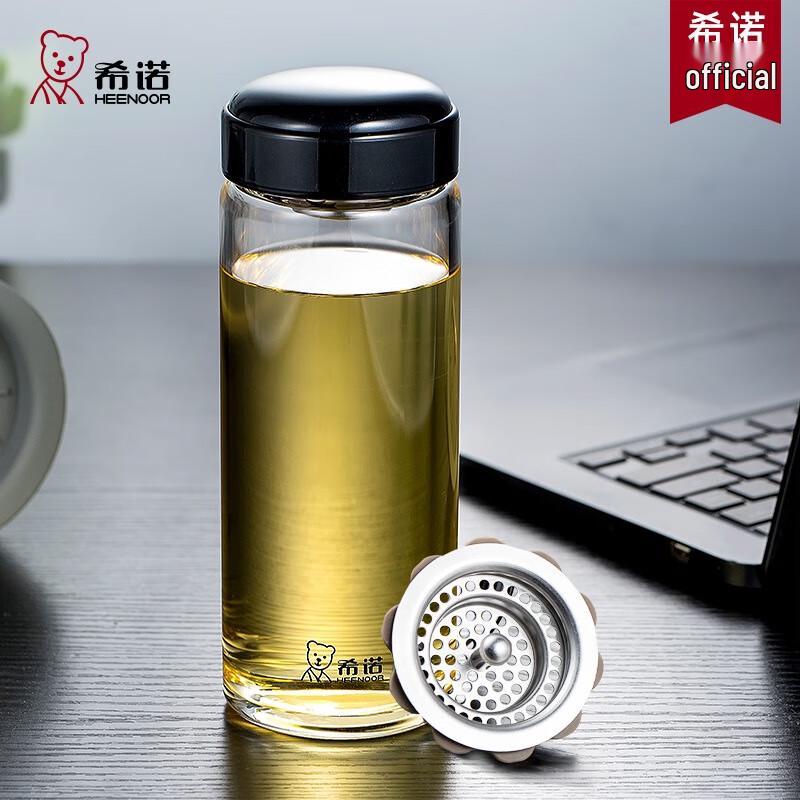 Xinor Business Glass Water Bottle with Filter