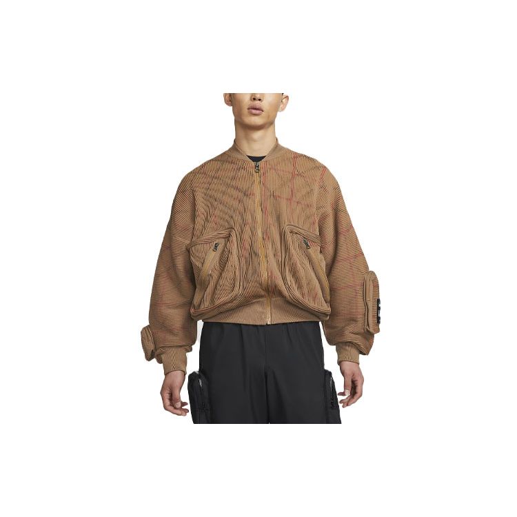 Nike Men s x Undercover Crossover MA-1 Knit Jacket Lichen Brown CZ4705-382 M