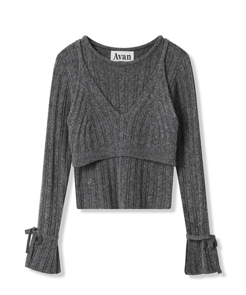AVANDRESS Isabel Layered Knit Black
