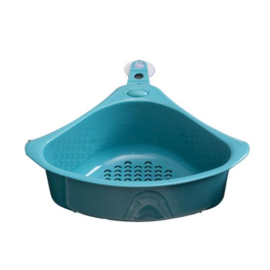 Triangular Sink Drill Basket Easy To Install Drain Rack Fruit Vegetable Washing Drain Rack for Kitchen Garbage