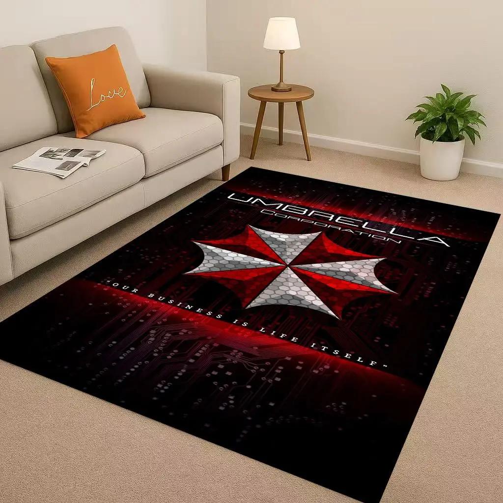 

3D Leon R-Resident Evil Game Cartoon Living Room Non-Slip Area Rug Soft Carpet for Bedroom Playroom Sofa,Easy Clean Home Doormat 40x60cm( 15x23in )