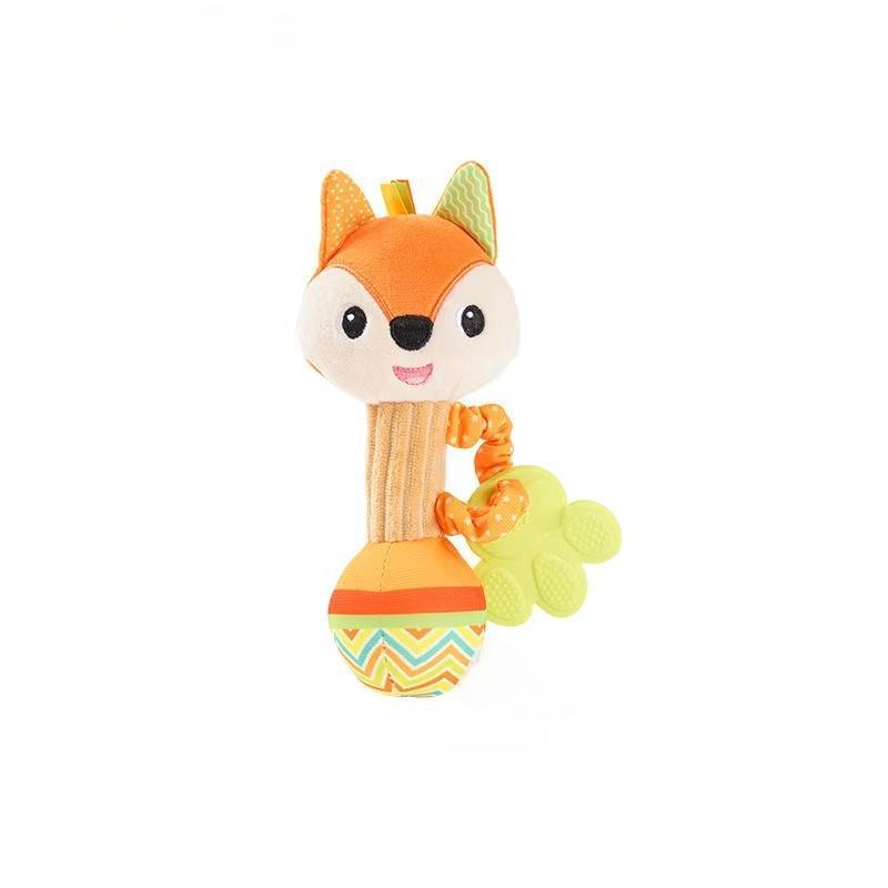 Plush Baby Teether Rattle & Soothing Mobile Toy for 0-1 Year Olds