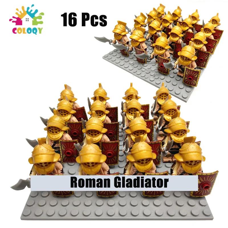 Kids Toys Roman Legion Building Blocks Medieval Knight Warhorse Cavalry Soldiers Figures Toys For Kids Christmas Gifts