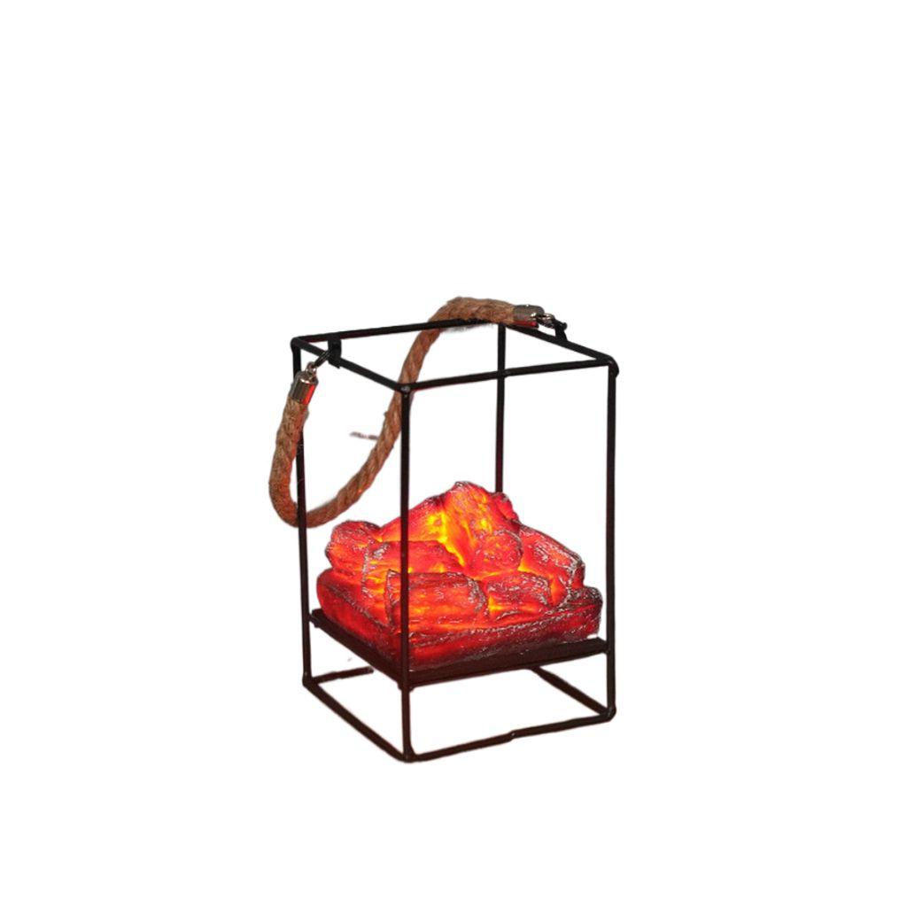 

Настольные украшения в стиле древесного угля, реквизит для сцены Хэллоуина, декор Хэллоуина, светодиодная лампа-пламя древесного угля A