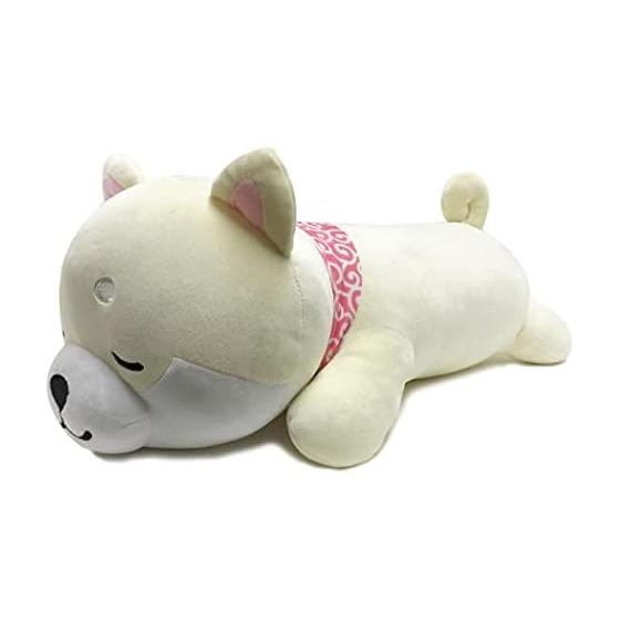 Traveling Mameshiba Body Pillow Pillow Cushion Body Pillow Chewy Figurine Cute Dog Shiba Inu Mameshiba Healing (White Mameko)