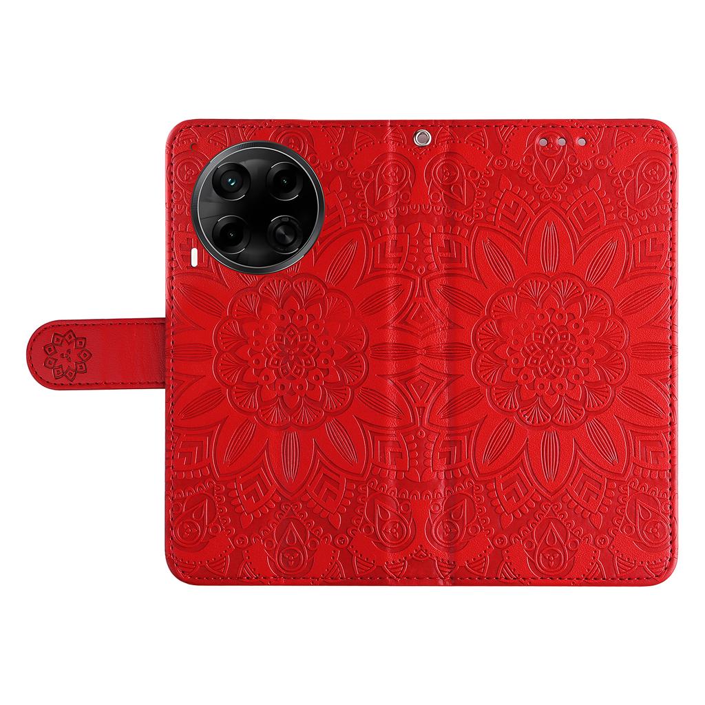 For TECNO Camon 30S Pro 4G/Camon 30S 4G Case Sunflower Imprint Leather Wallet Phone Cover