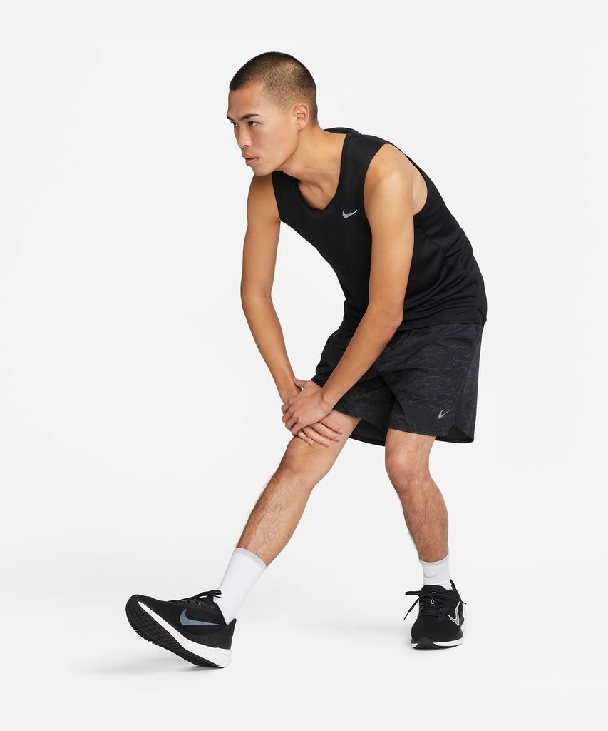 NIKE Dri-Fit Miler Running Tank M - Black:Reflective Silver / Dv9322-010