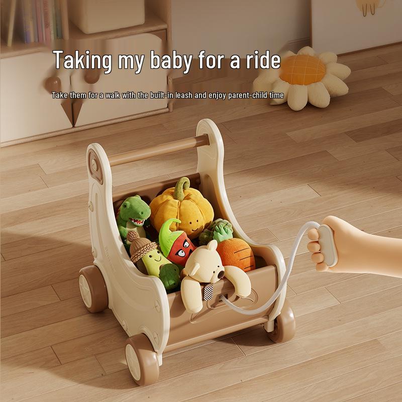 Banana-Themed Children's Toy Cart: Early Education Puzzle & Role-Playing Storage Organizer
