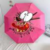 Courage the Cowardly Dog and Scooby-Doo  Pattern, Automatic Folding Umbrella, Portable and Foldable Design, 8 Ribs, a Christmas or Birthday Gift.