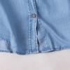 Tencel Fashion Polo Collar Single-Breasted Casual Denim Shirt