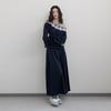 Eiaenlei Ar_Off Shoulder Lace Sweatshirt And Skirt Set_Navy