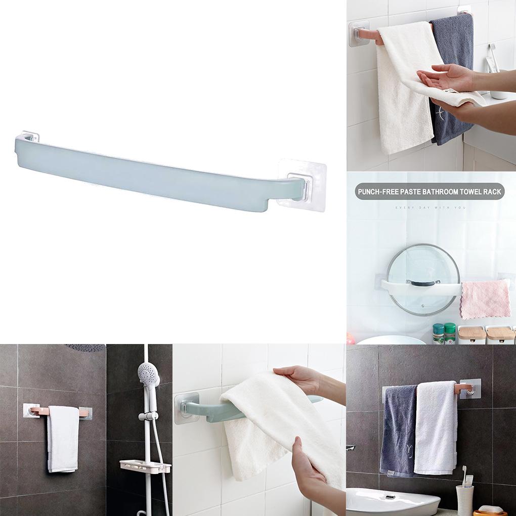 Self-adhesive Bathroom Single Towel Bar NO Drilling On Walls Plastic Kitchen Towel Hanging Rack Holder