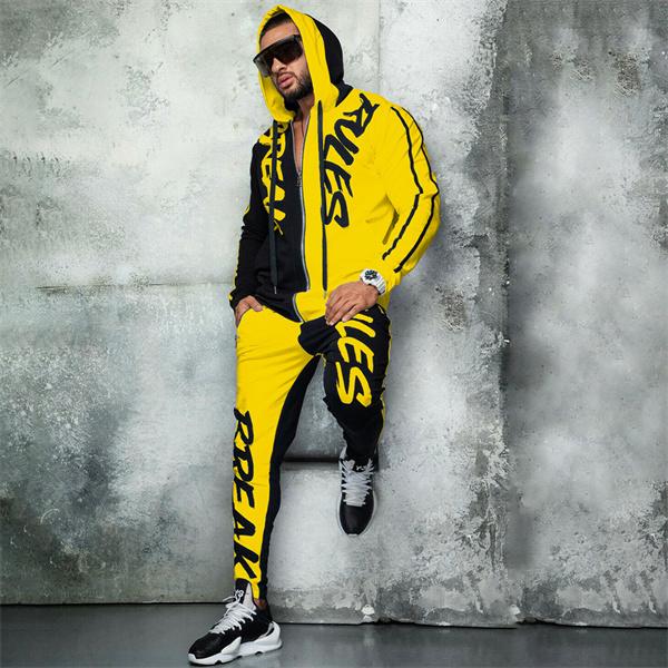 LFTEGUFKXS Christmas Wolf Men's Jogging Suit Lion Hoodie And Trousers Men's Tiger Tracksuit Jogging Suit Sports Suit, S9, XX-Large - View #3