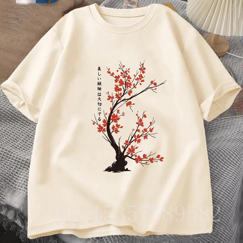 Cherry Graphic Print T Shirts Unisexs Cotton TShirt Unisex Casual ONeck ShortSleeve Tee Tops Overesized Tshirts Summer Clothing