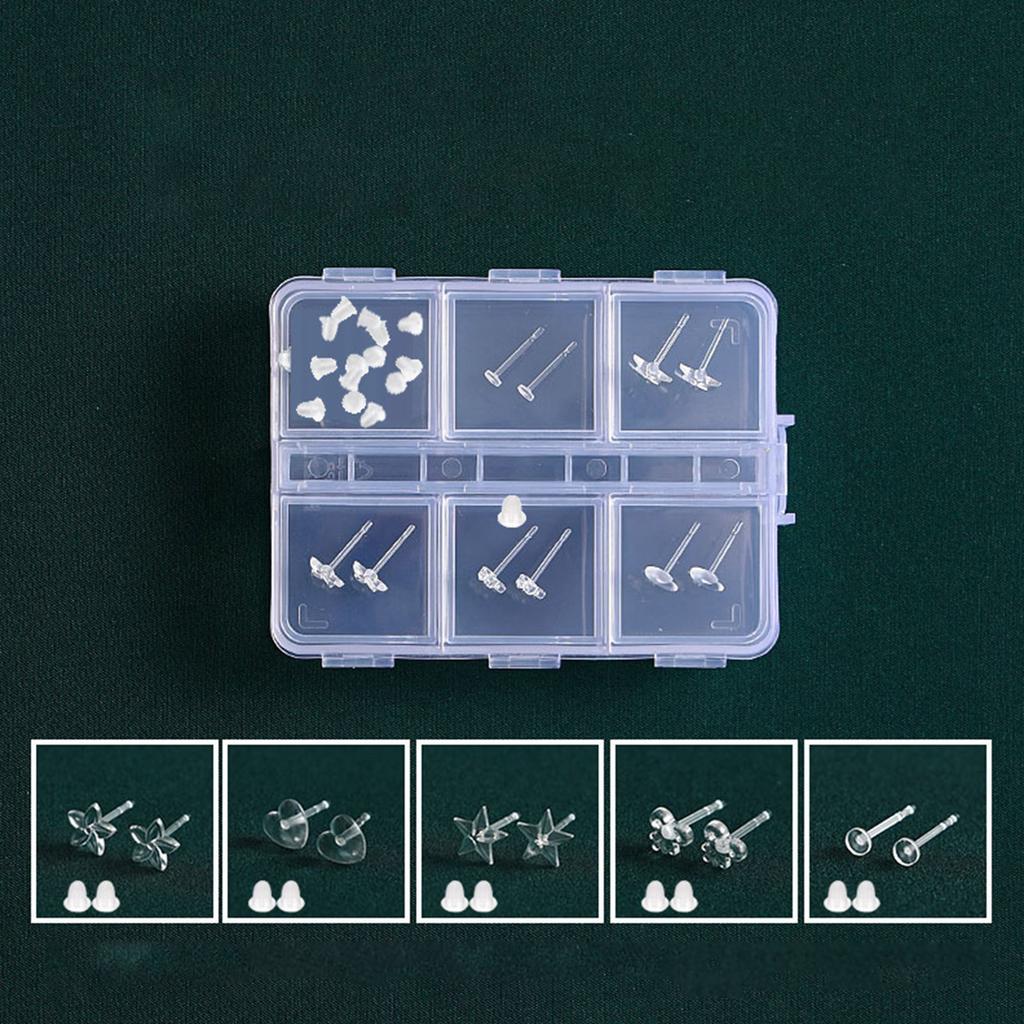 Elegante Klare Sport-Ohrringe Für Empfindliche Ohren Weiche Harz-Stecker Mit Unsichtbaren Designs Für Tägliches Tragen Und Schlaf