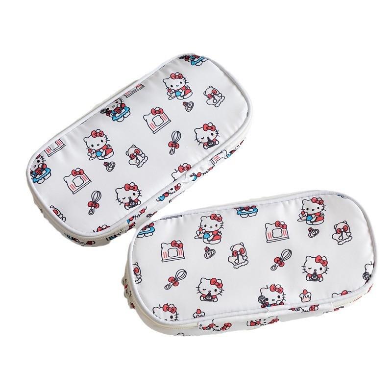 Double Pattern Layer Pencil Case Student Large Capacity Storage Bag