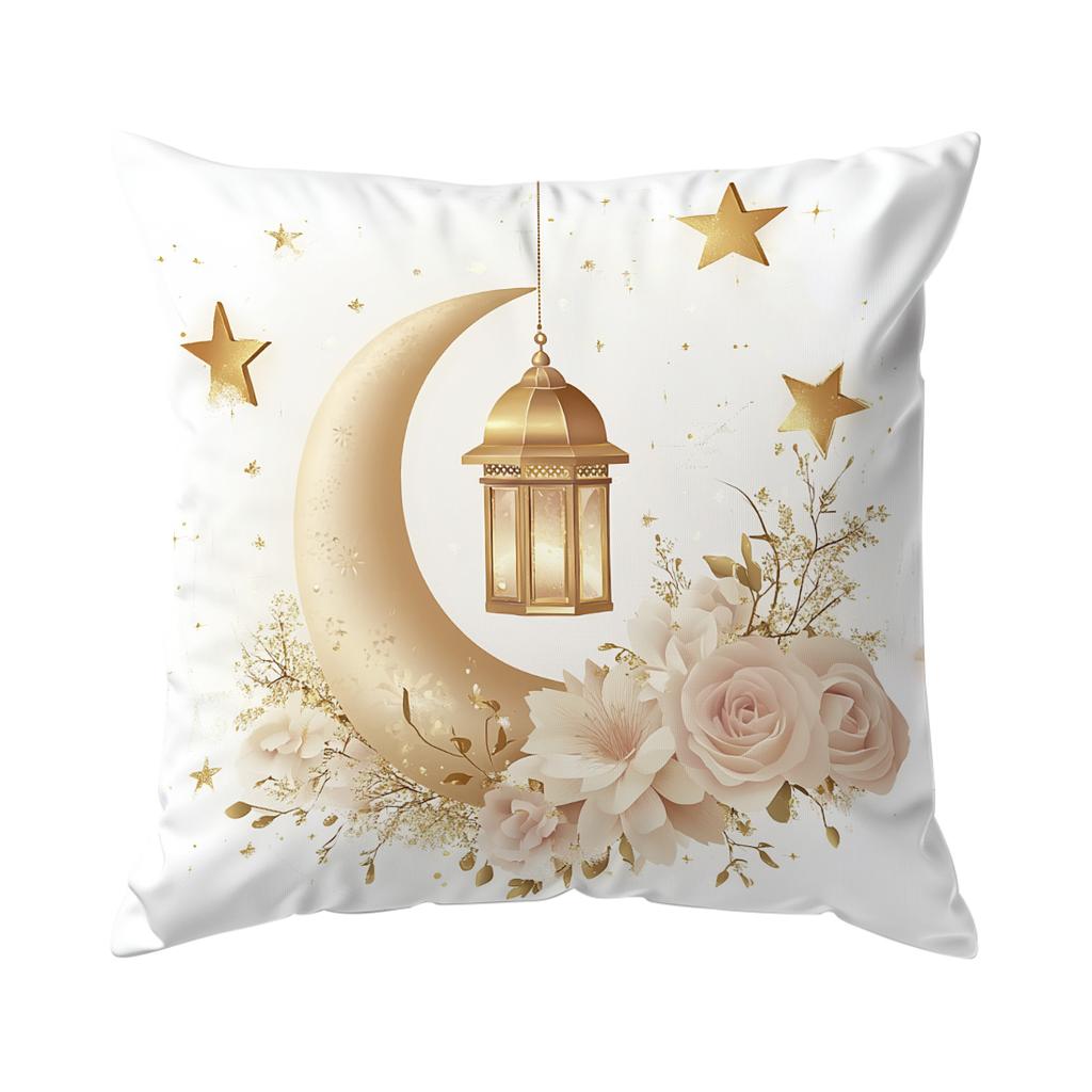 Ramadhan Festival Lantern Flowers Cushions Pillowcase Polyester Cushion Cover Throw Pillow Pillowcover Home Car Sofa Decor