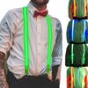 Light Up Men's LED Suspenders Elastic Luminous Trousers Suspender Pants Strap Clip  Music