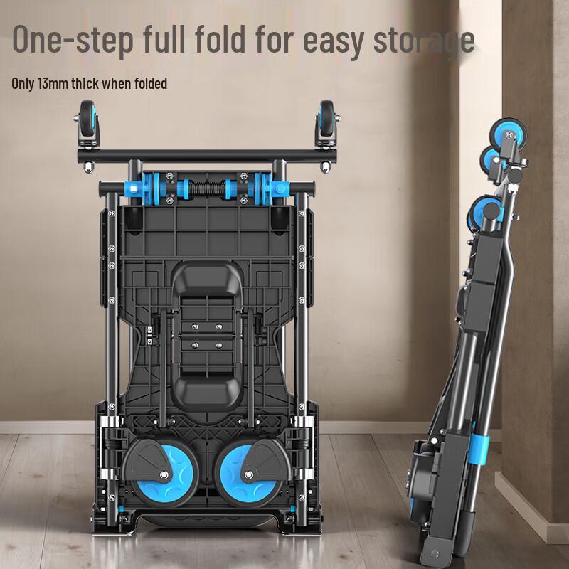 Foldable Household Hand Truck with Basket