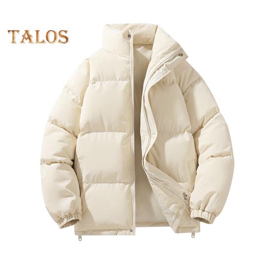 

Мужское осеннее хлопковое пальто с высоким воротником, длинными рукавами, застежкой-молнией, ветрозащитным пальто с карманами, застежкой-молнией, эластичным подолом, однотонная стеганая верхняя одежда XL абрикосовый