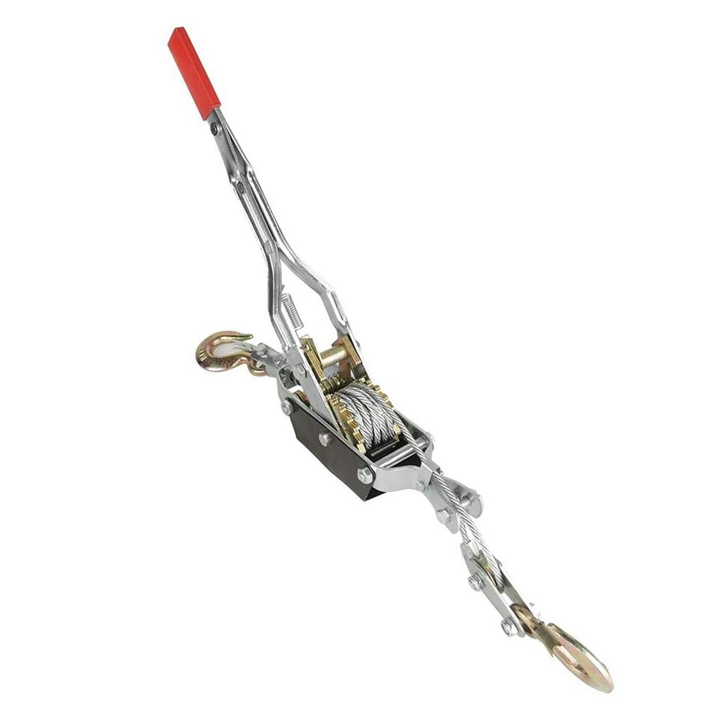 Wire Rope Hand Power Puller Tighten Tool Mini Tightener Double Hook Lifting Tool(4 Ton)