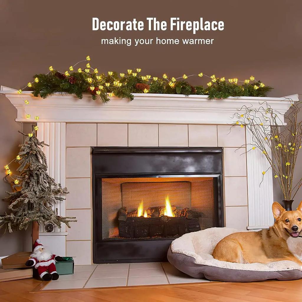 10-30LEDS Bee Lights Battery Operated Bee String Lights For Bedroom Plants Patios Party Wedding Xmas Decorative String Lights