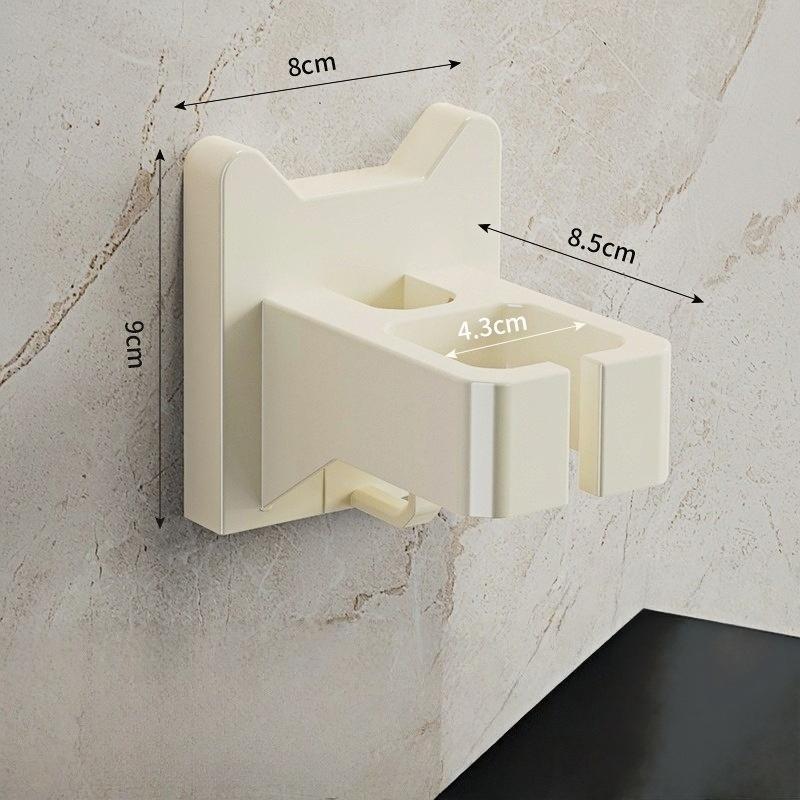 Wall Mounted Hair Dryer Bracket Bathroom Shelves Punch-free Drilling Storage Rack Tools Organizer For Hair Dryer, White ,Black