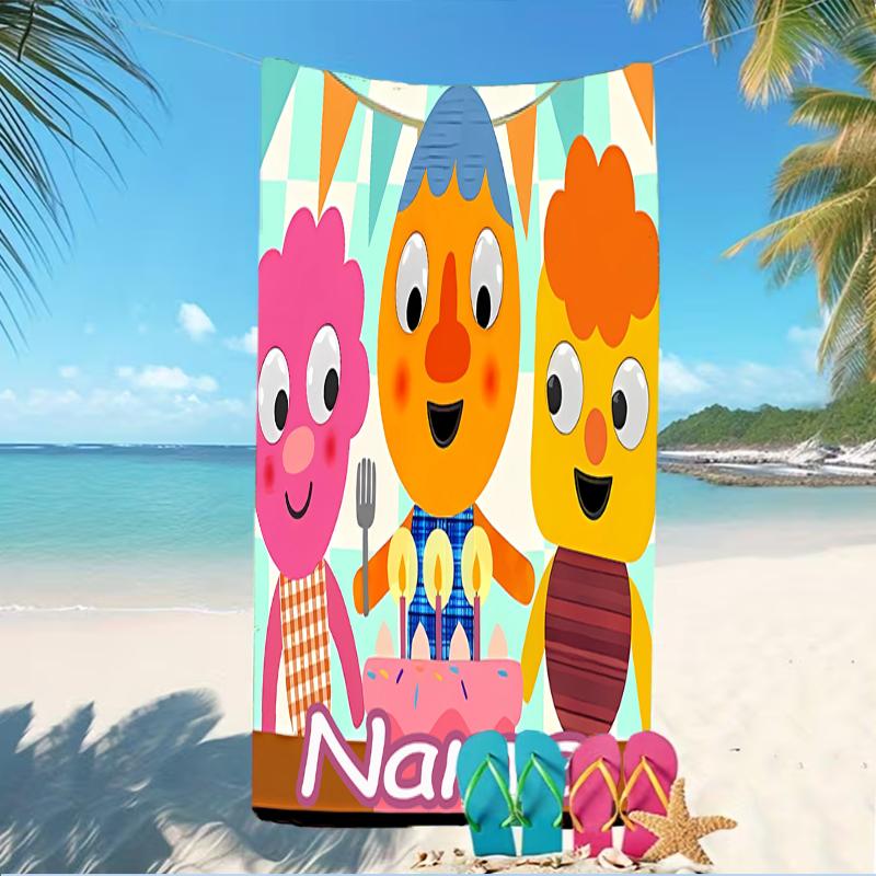 Customizable Personalized Beach Towels Super Simple Songs Themed designs.Suitable for the Beach, Yoga, Sports;ideal As Beach Accessories