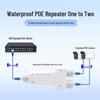 Waterproof Gigabit 1-to-2 National Standard PoE Repeater with Dual Outputs