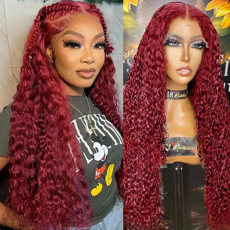Fashionable lace synthetic headband small coiled tube curly hair wig