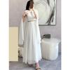 Fashion White Long Dress Women Sleeveless High End Vintage Elegant Party Dresses Vestidos Clothing