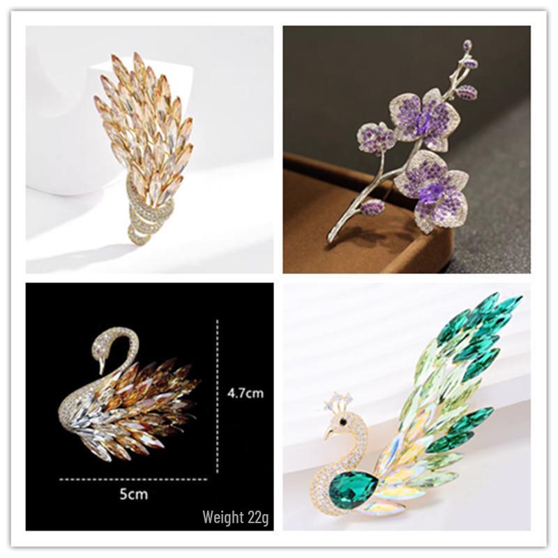 Exquisite Butterfly Rhinestone Brooch - Versatile 3D Floral Alloy Accessory for Women