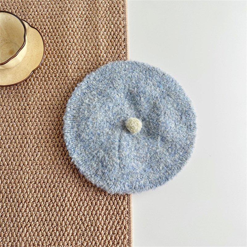 

Knitted Beret Hat for Women M (56-58cm)