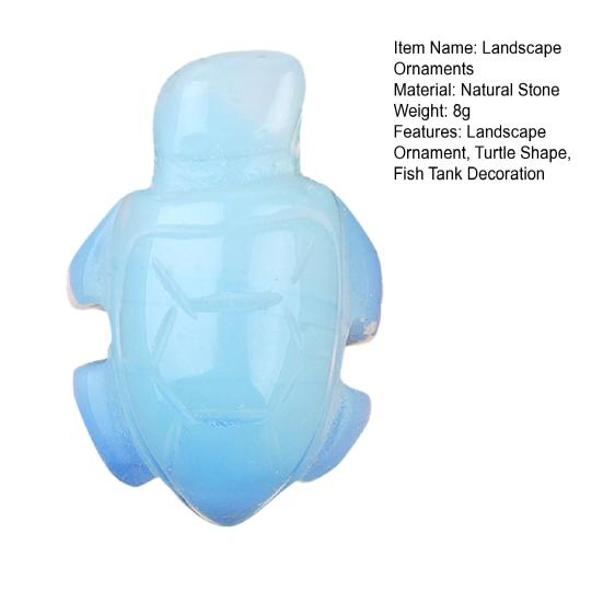 Micro Landscape Turtle Ornament Hand-Carved Natural Stone Figurines Symbolizing Longevity Good Luck Statue for Fish