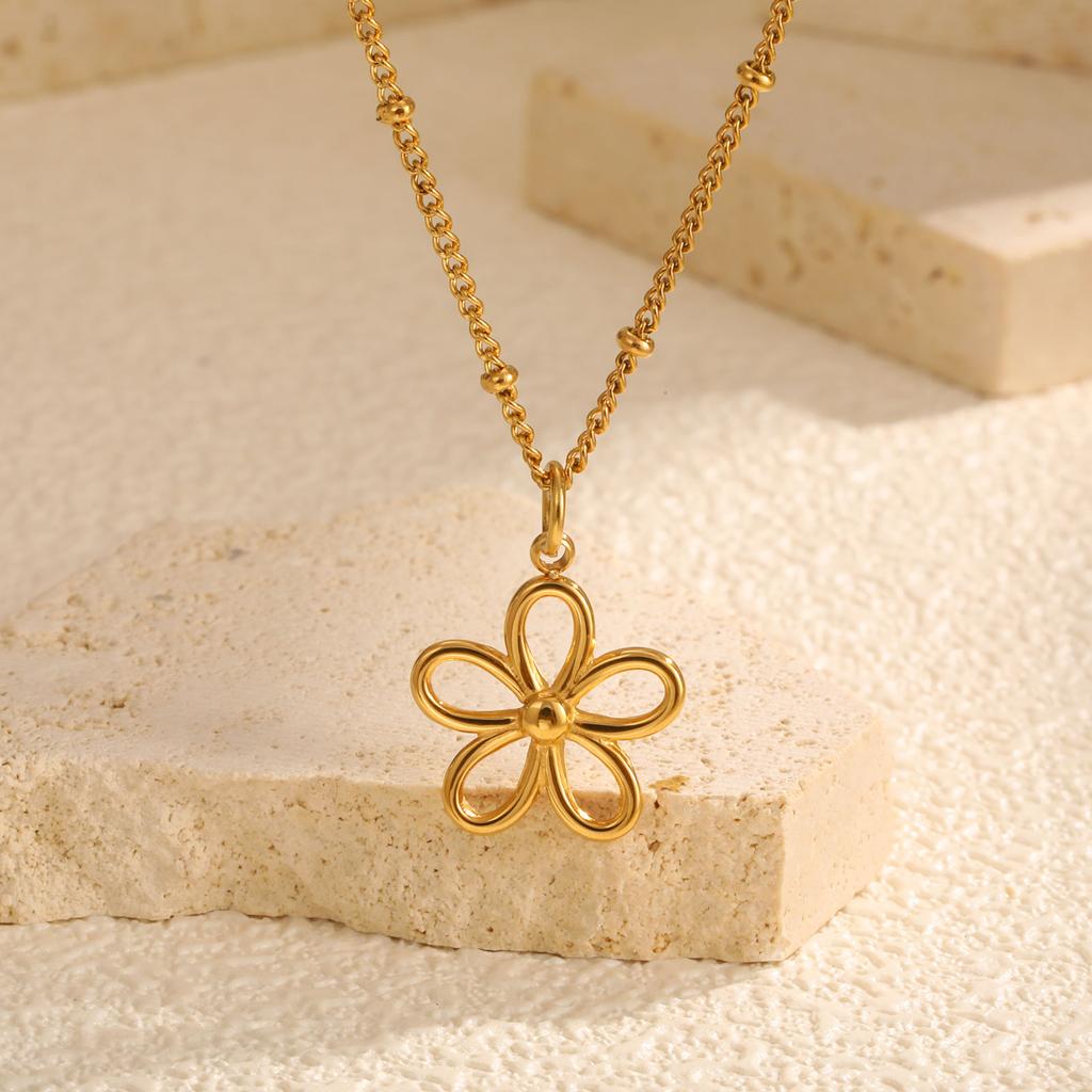 Fashion Hollow Flower Hoop Earrings for Women,Gold Color Stainless Steel Earrings,Minimalist Jewelry Gift