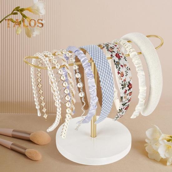 Hairband Storage Rack Polished Metal Smooth Surface Large Capacity Hairband Display Stand Necklace Bracelet Watch Organizer