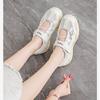 Women's Velcro Summer Mary Jane Shoes Breathable Sports Ugly Moe Casual with Dress Shoes