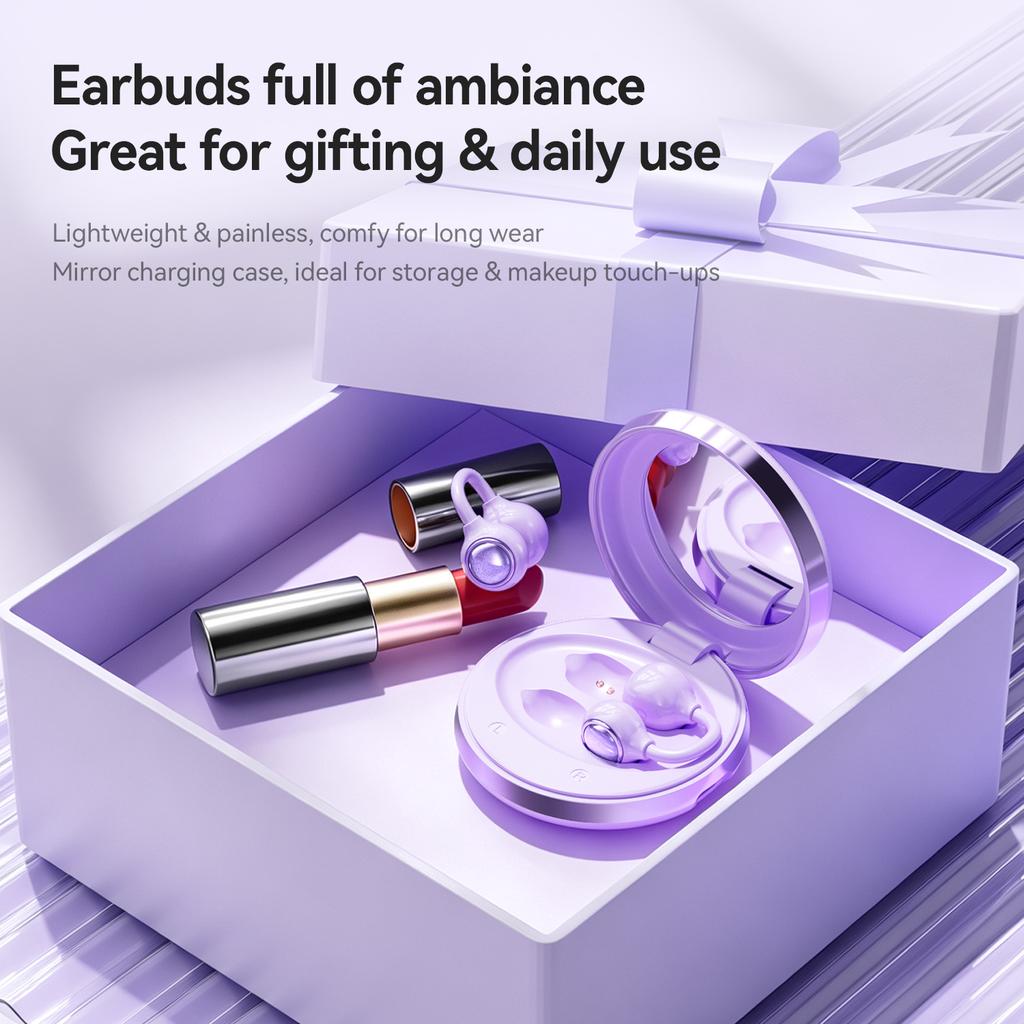Wireless Bluetooth 6.0 Earphones Ear-clamping Conductive Headphones High Sound Quality Earbuds Suitable For Android iOS Workout Gym