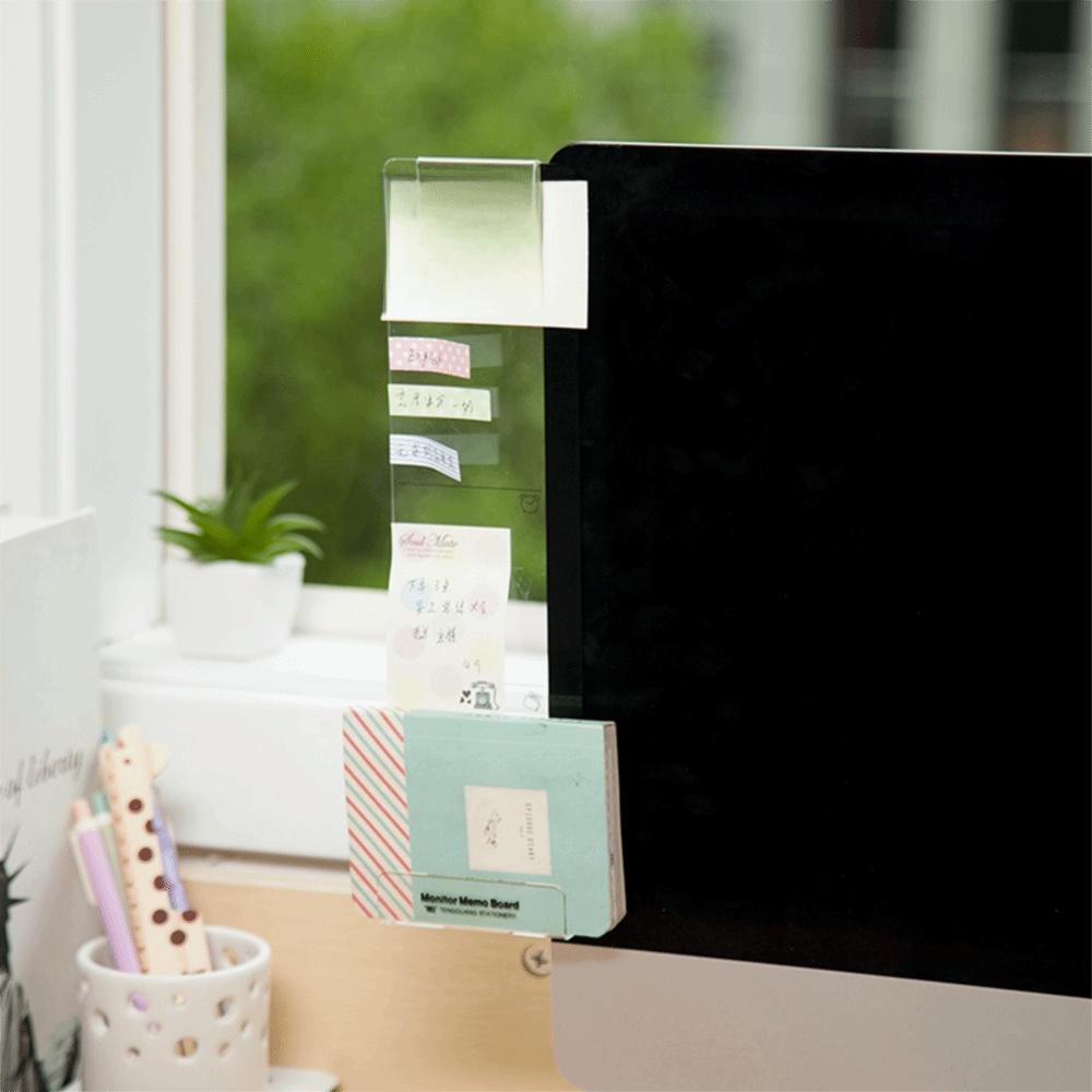 Name Card Phone Holder Name Card Holder Sticky Note Display Acrylic Monitor Message Memo Board