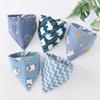 5pcs Baby Saliva Towel Triangle Scarf Pure Cotton Bandana Waterproof Bibs Newborn Boys Girls Absorbent Cloth Bib Saliva Scarf