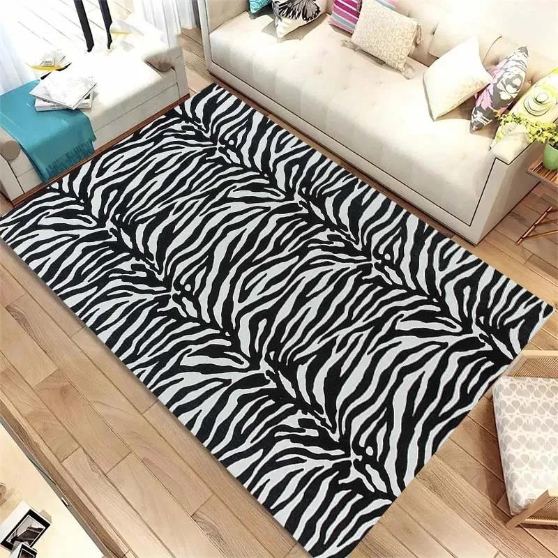 Zebra Stripes Colorful Pattern Floor Mats Door Front Decoration Home Living Room Floor Mats