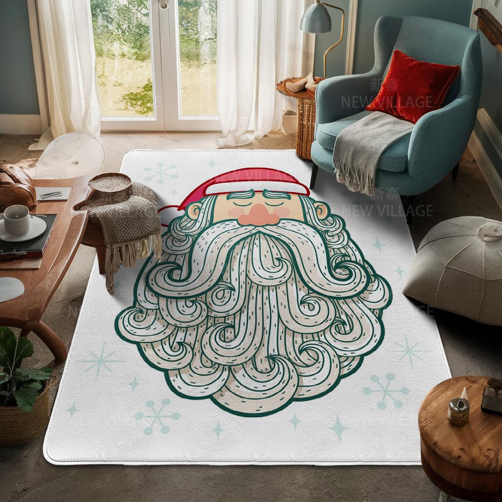 House Entrance Carpet Home Door Mat Living Room Bath Foot Bathroom Non-slip Water Absorption Rugs Bath Merry Christmas Winter
