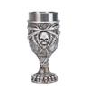 Medieval Goblet Dragon Chalice Silver Skulls Bones Fantasy Dragon Blood Wine Goblet Stainless Steel Halloween Coffee Beer Cup